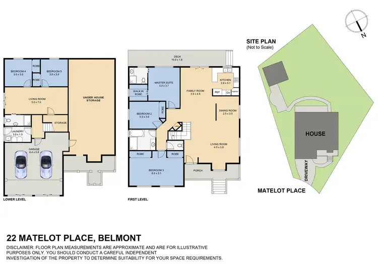 Floorplan of Homely house listing, 22 Matelot Place, Belmont NSW 2280