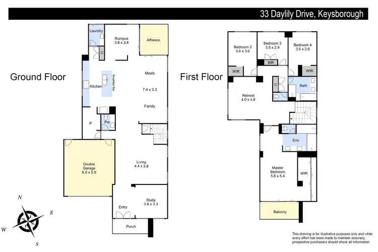 Floorplan of Homely house listing, 33 Daylily Drive, Keysborough VIC 3173