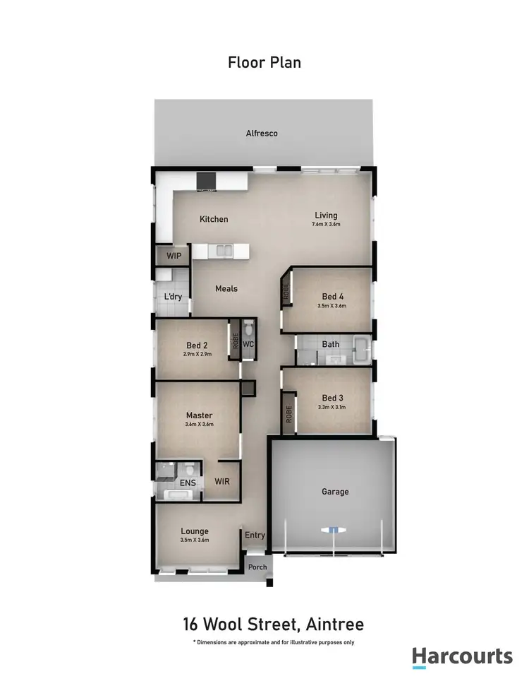 Floorplan of Homely house listing, 16 Wool Street, Aintree VIC 3336