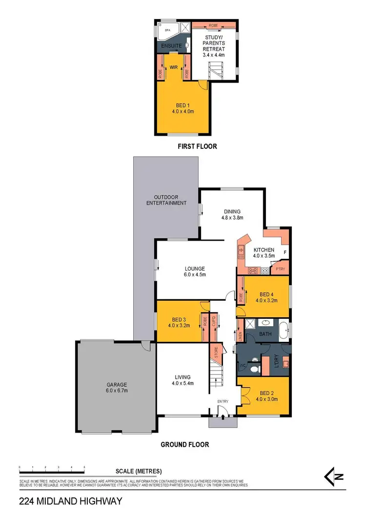 Floorplan of Homely house listing, 224 Midland Highway, Epsom VIC 3551