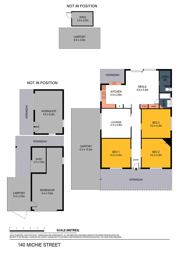 Floorplan of Homely house listing, 140 Michie Street, Elmore VIC 3558