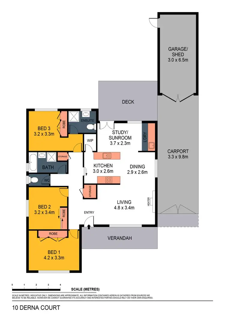 Floorplan of Homely house listing, 10 Derna Court, Golden Square VIC 3555