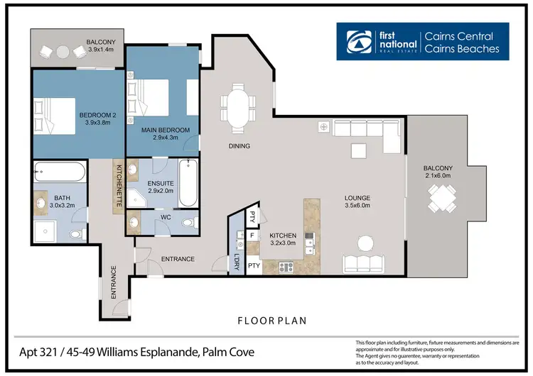 Floorplan of Homely unit listing, 321/49-63 Williams Esplanade, Palm Cove QLD 4879