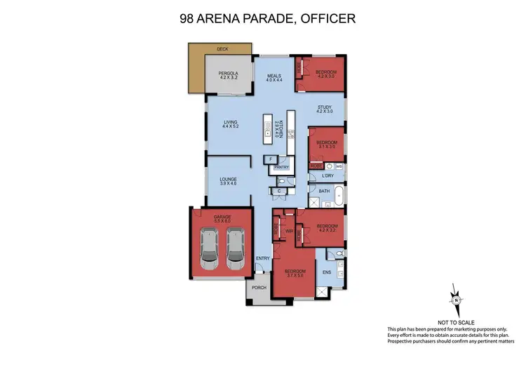 Floorplan of Homely house listing, 98 Arena Parade, Officer VIC 3809