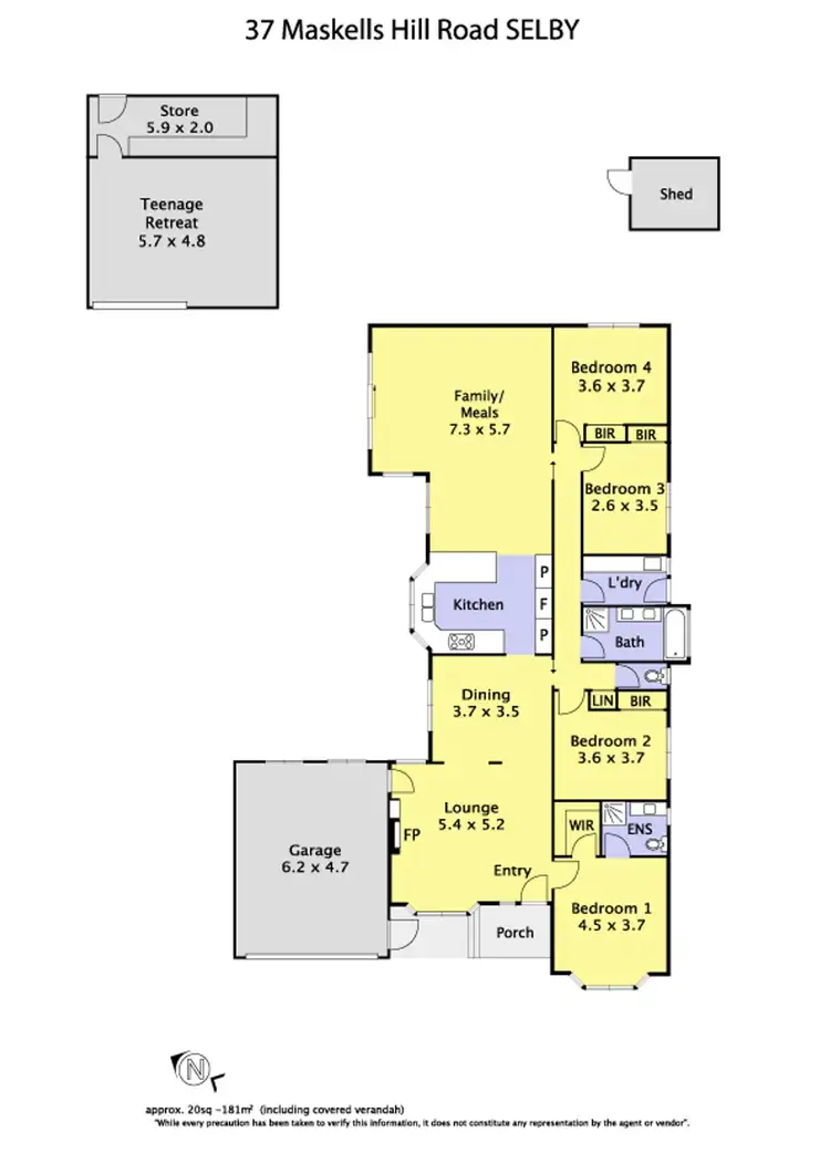 Floorplan of Homely house listing, 37 Maskells Hill Road, Selby VIC 3159