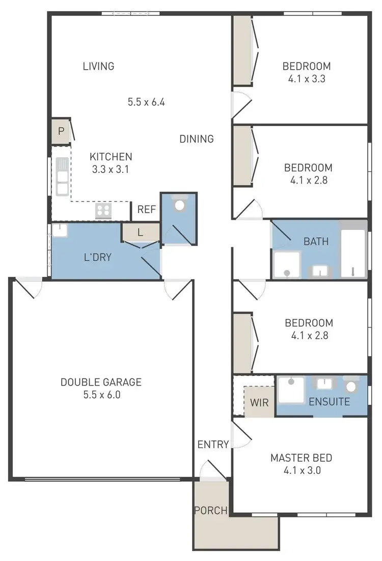 Floorplan of Homely house listing, 6 Edgware Street, Thornhill Park VIC 3335