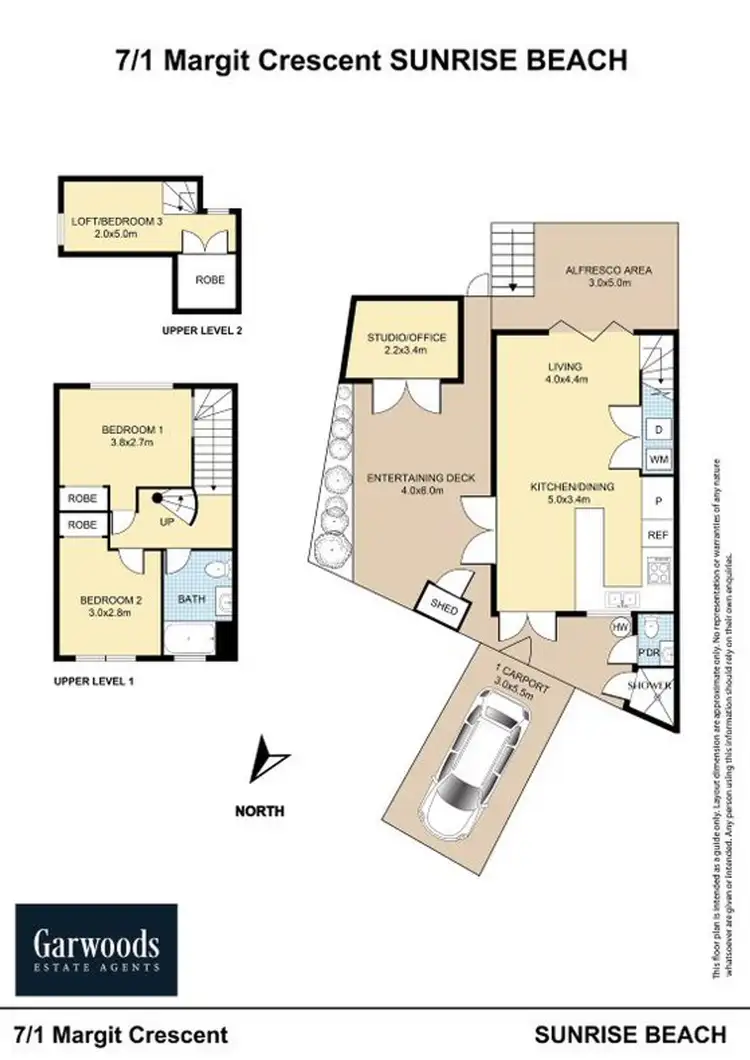 Floorplan of Homely townhouse listing, 7/1 'ÁquaNirvana', Margit Crescent, Sunrise Beach QLD 4567