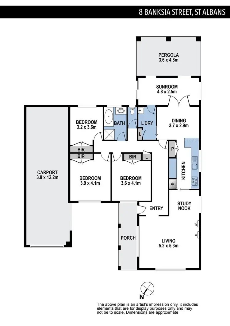 Floorplan of Homely house listing, 8 Banksia Street, St Albans VIC 3021