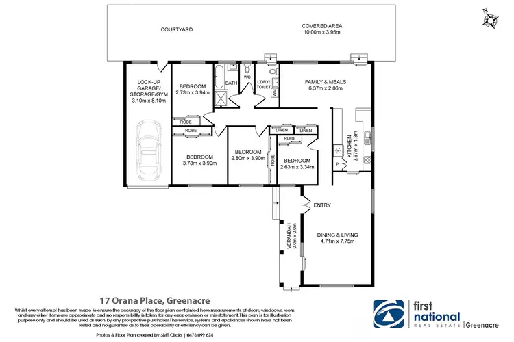 Floorplan of Homely house listing, 17 Orana Place, Greenacre NSW 2190