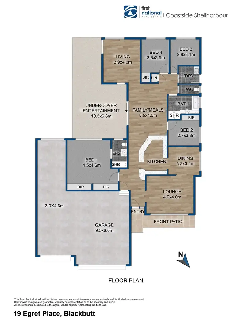 Floorplan of Homely house listing, 19 Egret Place, Blackbutt NSW 2529