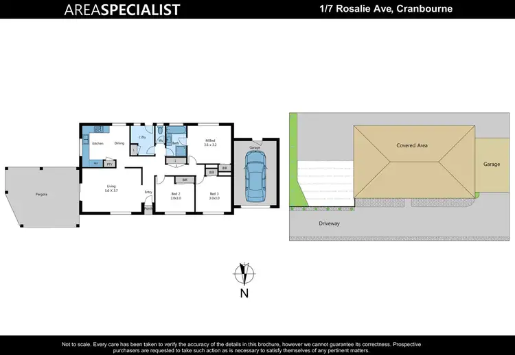 Floorplan of Homely unit listing, 1/7 Rosalie Avenue, Cranbourne VIC 3977