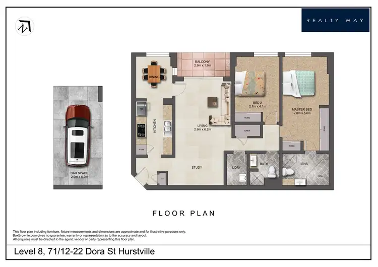 Floorplan of Homely unit listing, 71/12-22 Dora Street, Hurstville NSW 2220