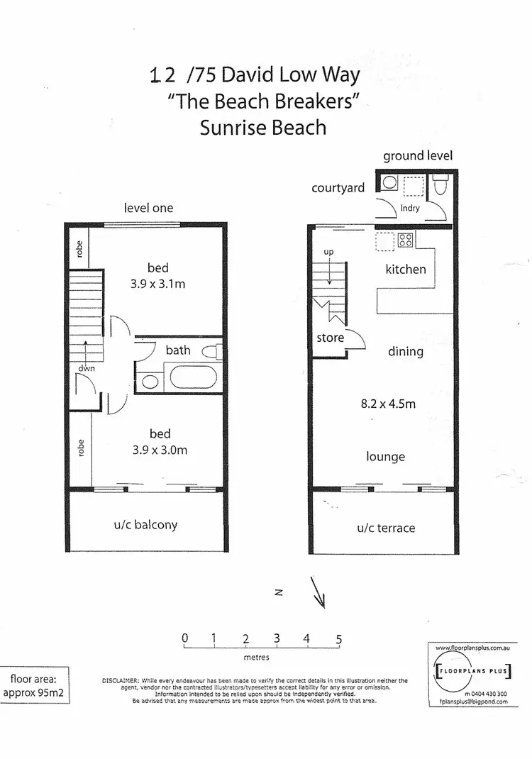 Floorplan of Homely townhouse listing, 12/75 David Low Way, Sunrise Beach QLD 4567
