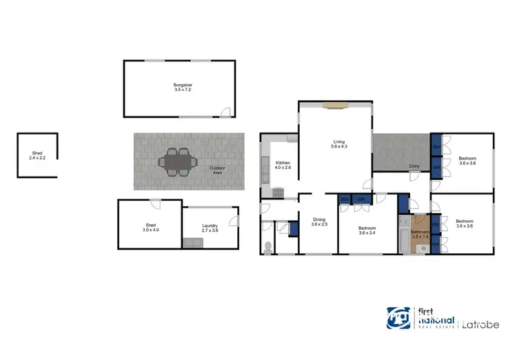 Floorplan of Homely house listing, 84 Breed Street, Traralgon VIC 3844