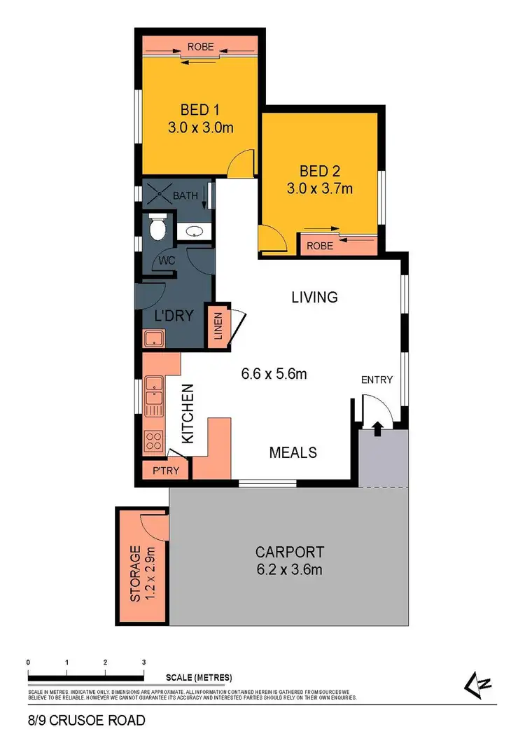 Floorplan of Homely unit listing, 8/9 Crusoe Road, Kangaroo Flat VIC 3555