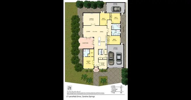 Floorplan of Homely house listing, 17 Lancefield Drive, Caroline Springs VIC 3023