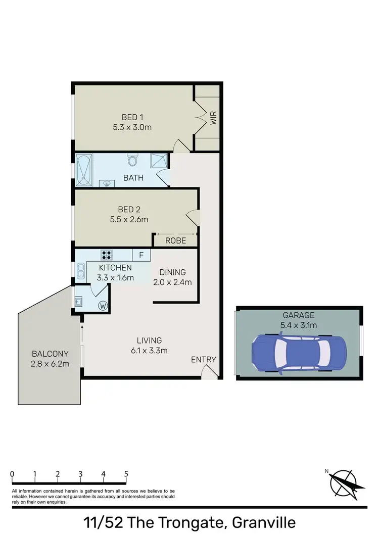Floorplan of Homely unit listing, 11/52 The Trongate, Granville NSW 2142