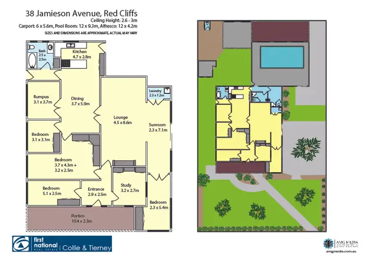 Floorplan of Homely house listing, 38 Jamieson Avenue, Red Cliffs VIC 3496