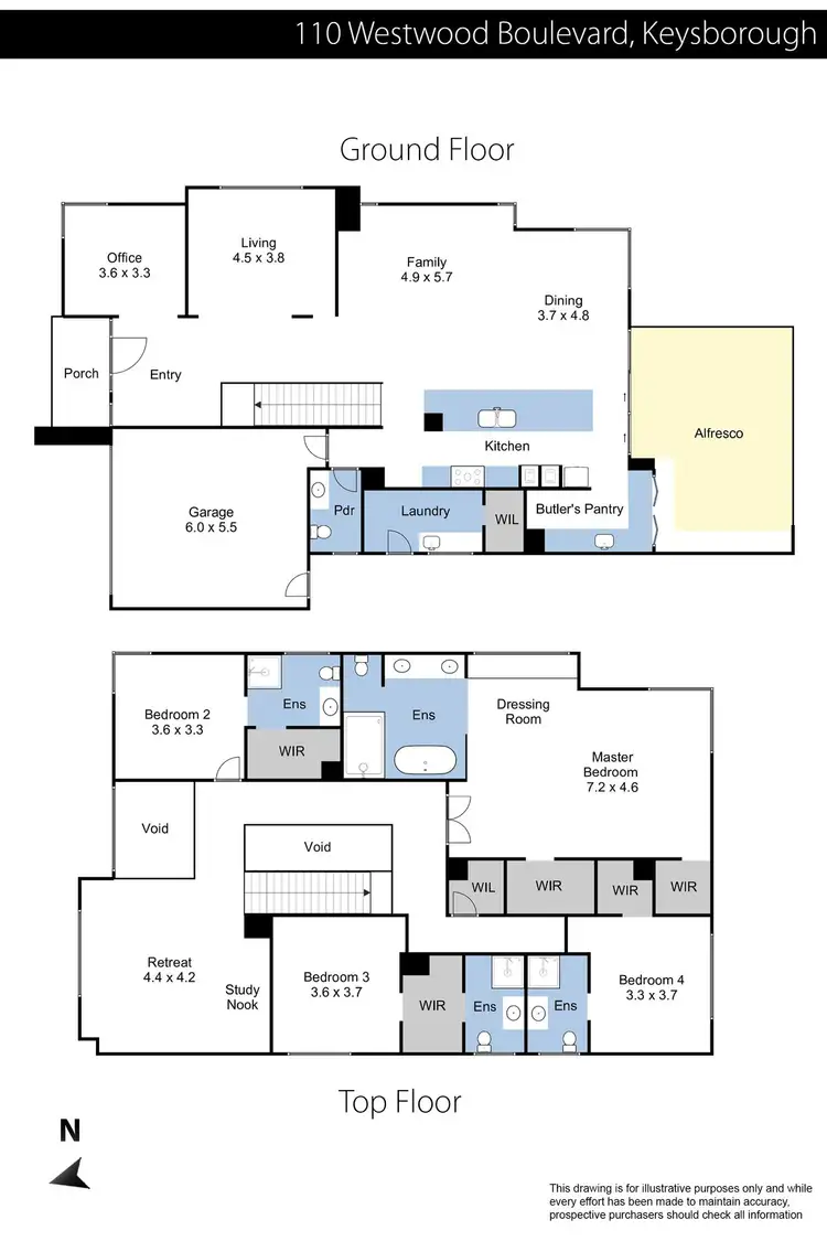 Floorplan of Homely house listing, 110 Westwood Boulevard, Keysborough VIC 3173