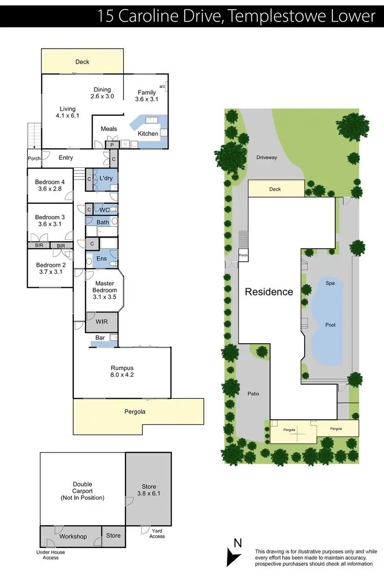 Floorplan of Homely house listing, 15 Caroline Drive, Templestowe Lower VIC 3107