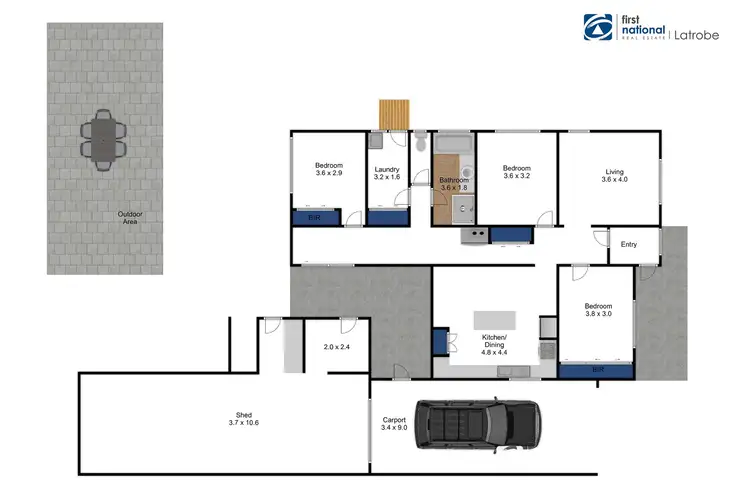 Floorplan of Homely house listing, 5 Ryan Avenue, Traralgon VIC 3844