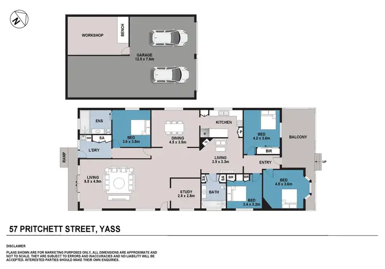 Floorplan of Homely house listing, 57 Pritchett Street, Yass NSW 2582