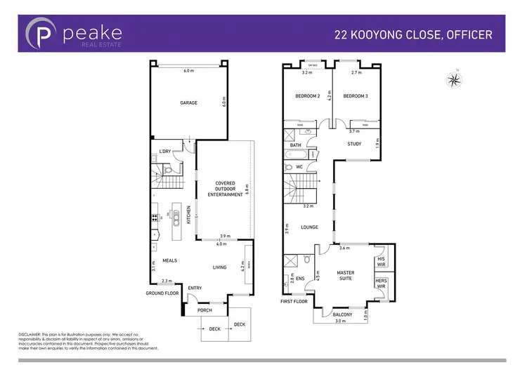 Floorplan of Homely house listing, 22 Kooyong Close, Officer VIC 3809