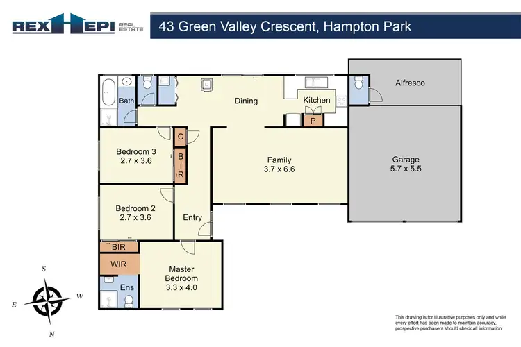 Floorplan of Homely house listing, 43 Green Valley Crescent, Hampton Park VIC 3976