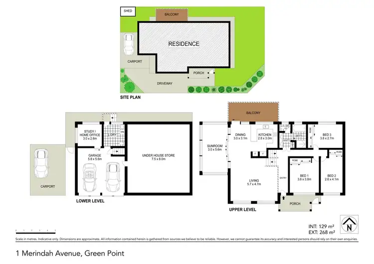Floorplan of Homely house listing, 1 Merindah Avenue, Green Point NSW 2251