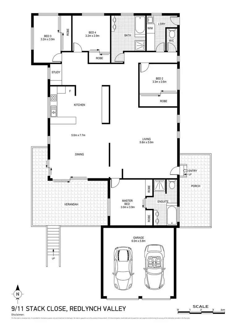 Floorplan of Homely house listing, 9-11 Stack Close, Redlynch QLD 4870