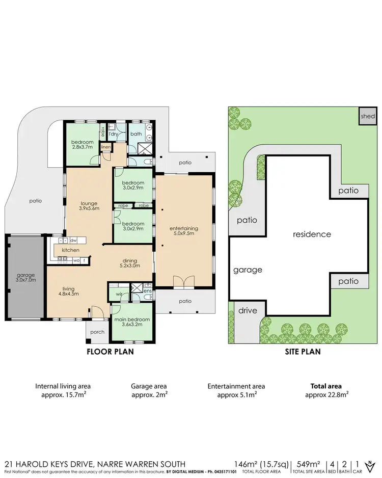 Floorplan of Homely house listing, 21 Harold Keys Drive, Narre Warren South VIC 3805