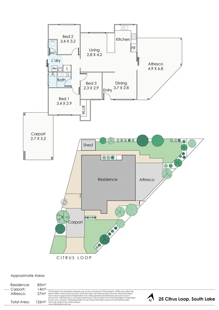 Floorplan of Homely house listing, 25 Citrus Loop, South Lake WA 6164
