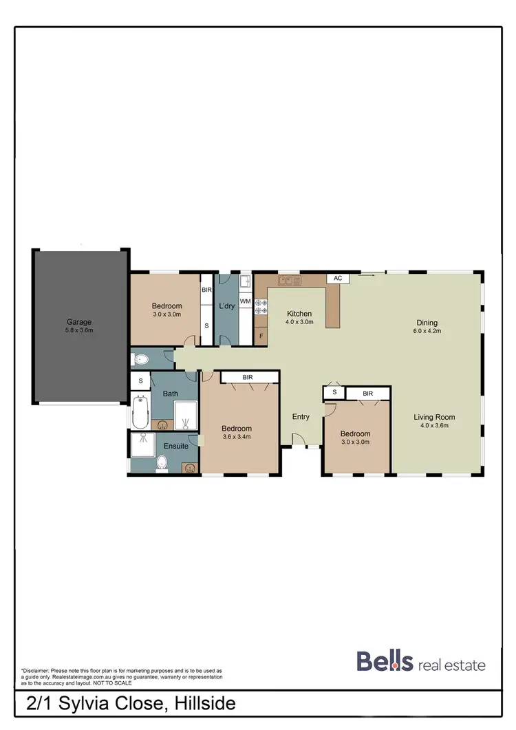 Floorplan of Homely unit listing, 2/1 Sylvia Close, Hillside VIC 3037