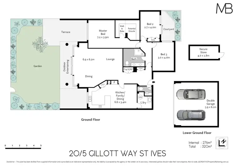 Floorplan of Homely unit listing, 20/5 Gillott Way, St Ives NSW 2075