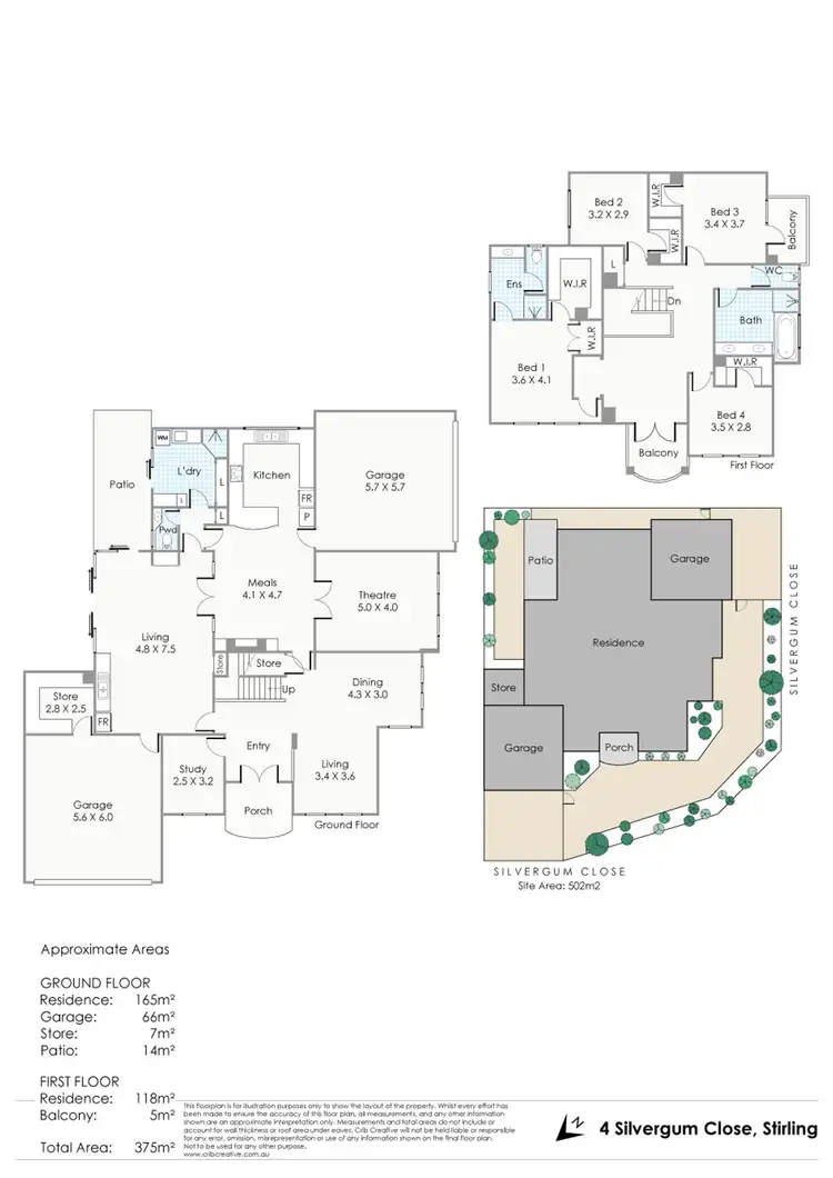 Floorplan of Homely house listing, 4 Silvergum Close, Stirling WA 6021