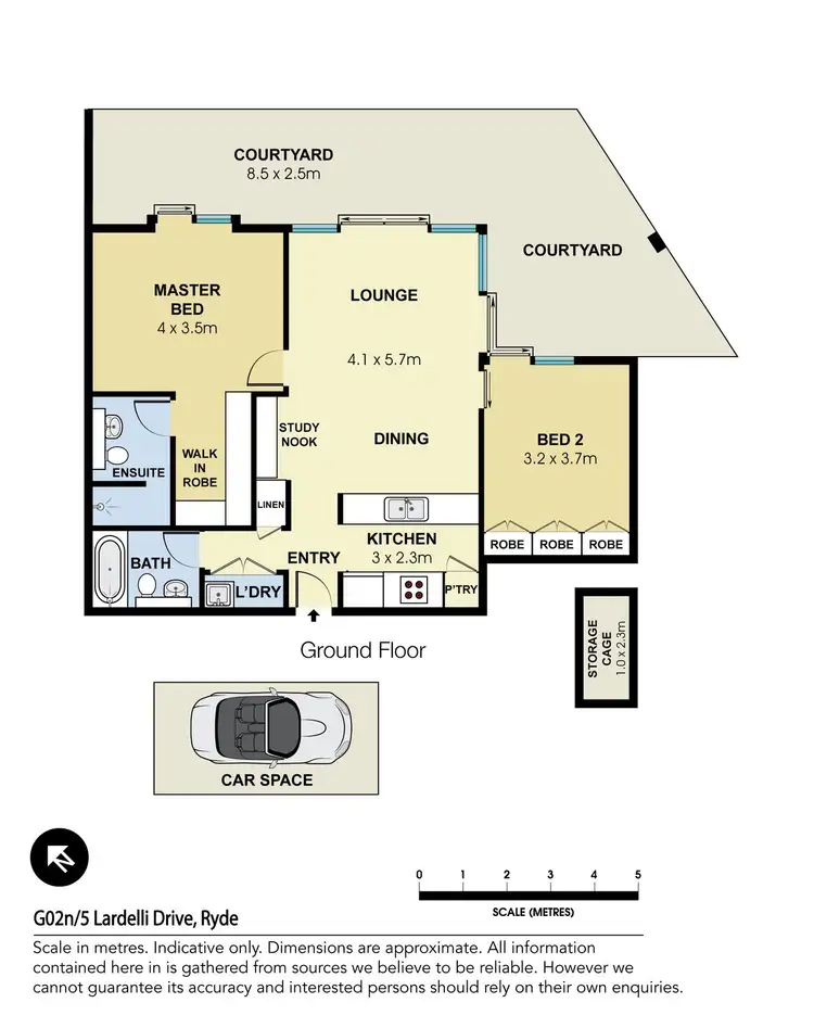 Floorplan of Homely apartment listing, G02n/5 Lardelli Drive, Ryde NSW 2112