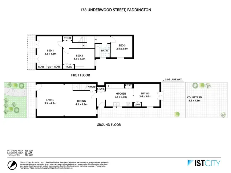 Floorplan of Homely house listing, 178 Underwood Street, Paddington NSW 2021