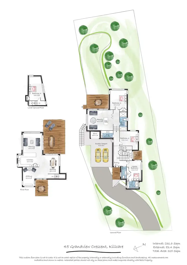 Floorplan of Homely house listing, 45 Grandview Crescent, Killcare NSW 2257
