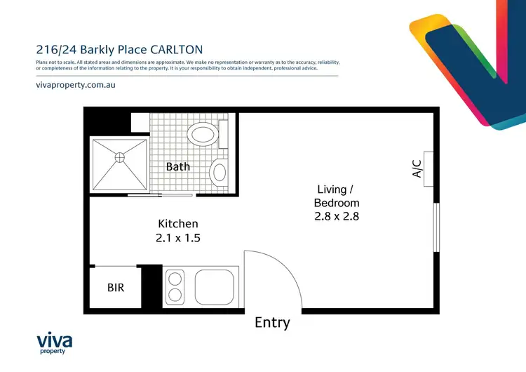 Floorplan of Homely apartment listing, 216/24-30 Barkly Place, Carlton VIC 3053