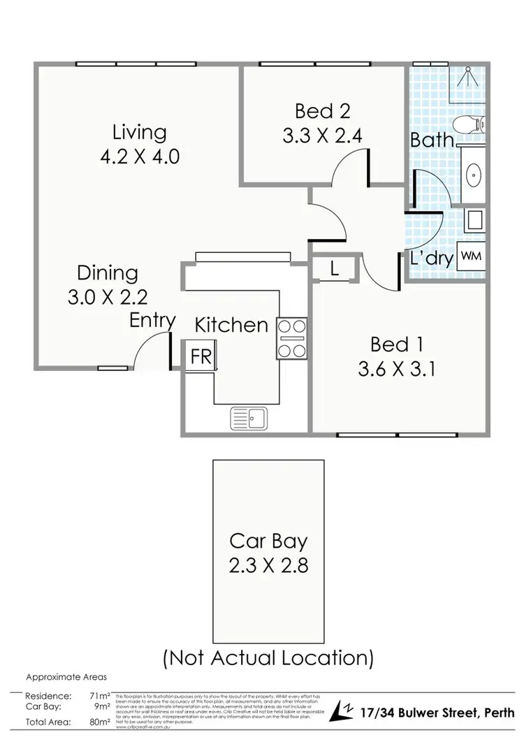 Floorplan of Homely apartment listing, 17/34 Bulwer Street, Perth WA 6000