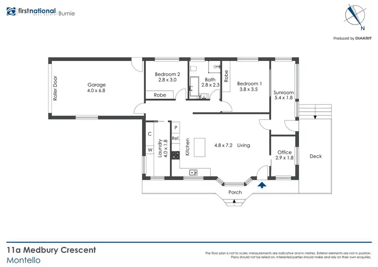 Floorplan of Homely house listing, 11A Medbury Crescent, Montello TAS 7320