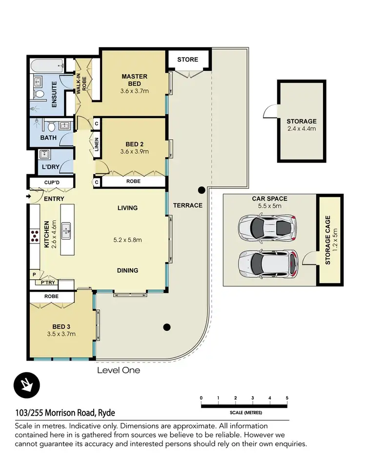 Floorplan of Homely apartment listing, 103/255 Morrison Road, Ryde NSW 2112
