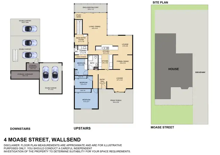 Floorplan of Homely house listing, 4 Moase Street, Wallsend NSW 2287