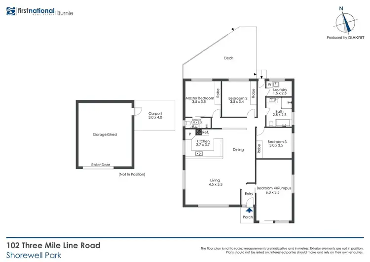 Floorplan of Homely house listing, 102 Three Mile Line Road, Shorewell Park TAS 7320