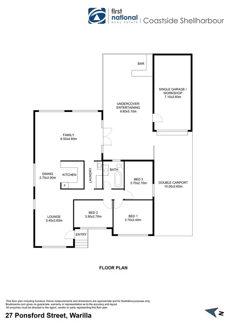 Floorplan of Homely house listing, 27 Ponsford Street, Warilla NSW 2528