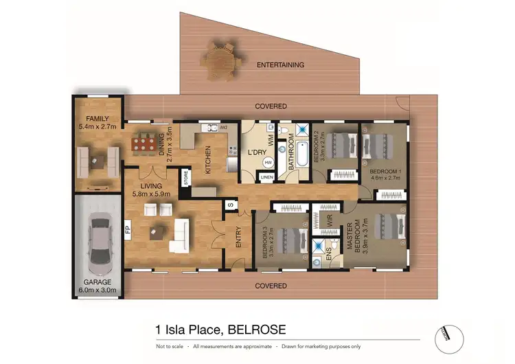 Floorplan of Homely house listing, 1 Isla Place, Belrose NSW 2085
