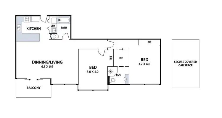 Floorplan of Homely apartment listing, 1003/341 Ascot Vale Road, Moonee Ponds VIC 3039