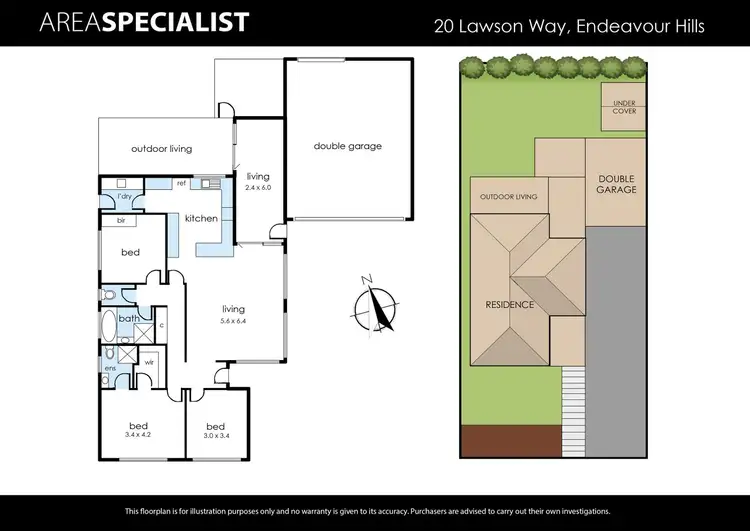 Floorplan of Homely house listing, 20 Lawson Way, Endeavour Hills VIC 3802