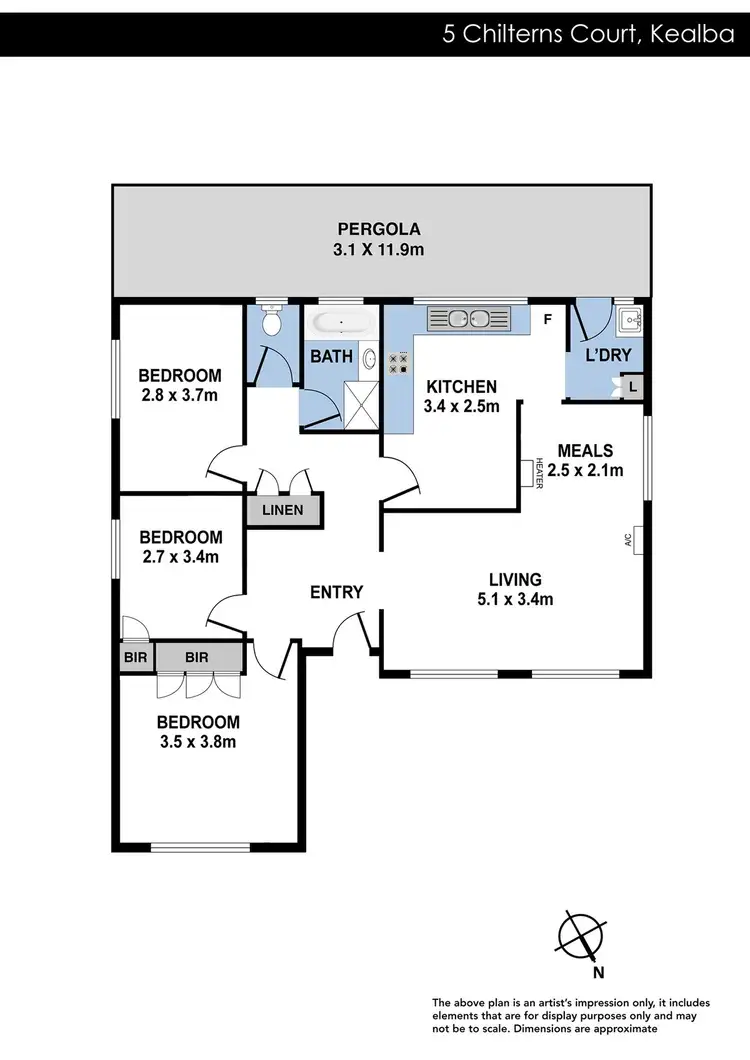 Floorplan of Homely house listing, 5 Chilterns Court, Kealba VIC 3021