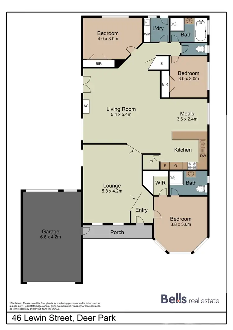 Floorplan of Homely house listing, 46 Lewin Street, Deer Park VIC 3023